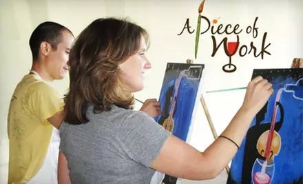 $20 for a Friday or Saturday Painting Class at A Piece of Work ($40 Value). Or $15 for a Sunday Through Thursday Class (Up to $35 Value). - Primary Image
