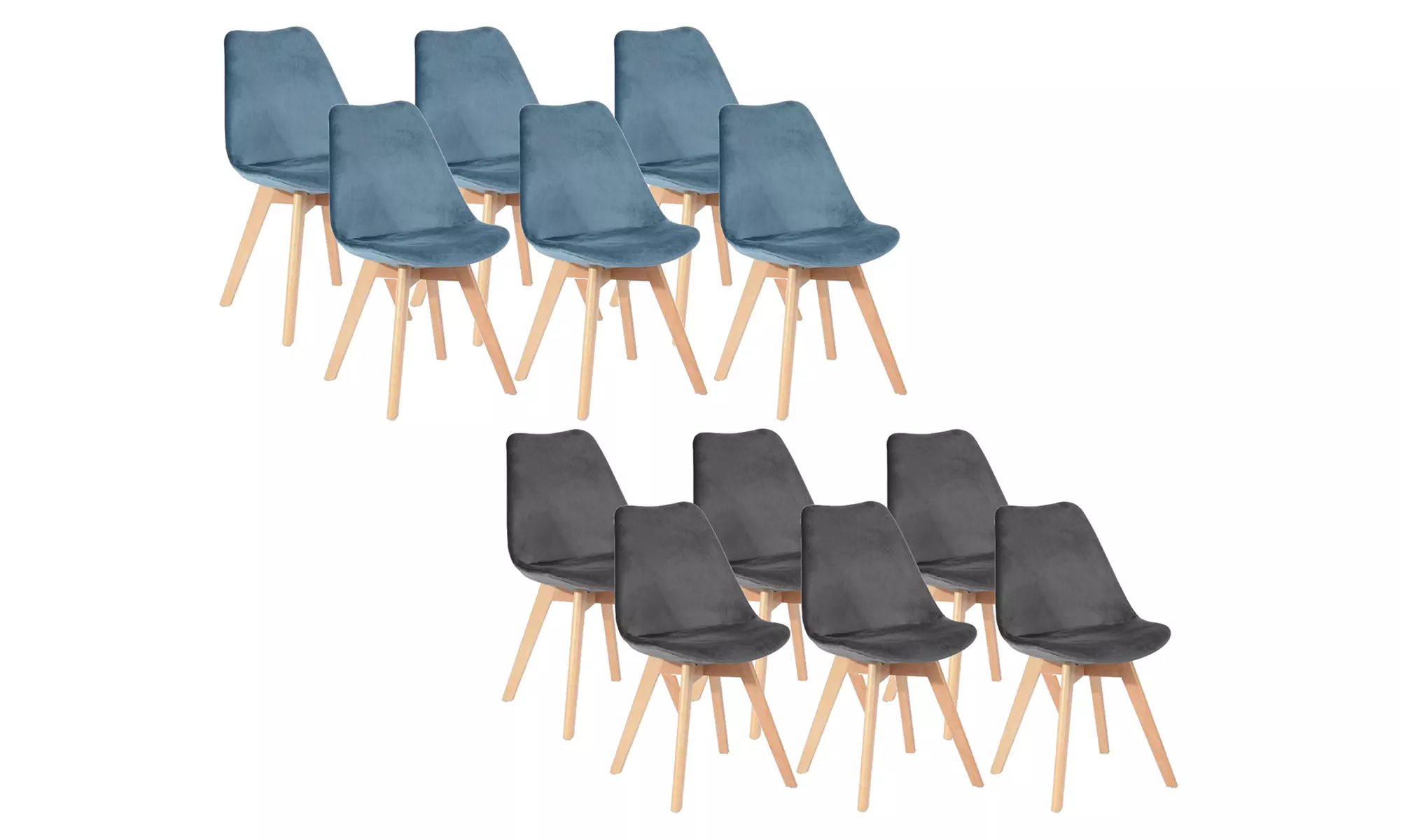 1, 2, 4 ou 6 chaises en velours "Dream" au design scandinave, livraison gratuite - Primary Image