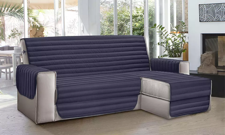 Copridivano con penisola trapuntato Simpaty, disponibile in 3 misure e vari colori - Primary Image