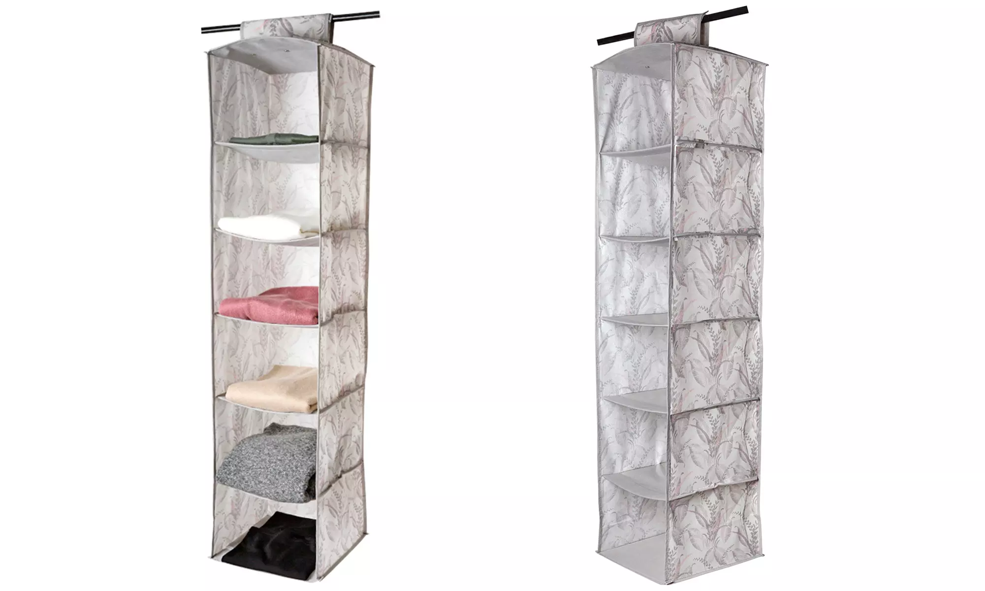 Laura Ashley Hanging 6-Shelf Palm Leaf Closet Organizer - Primary Image