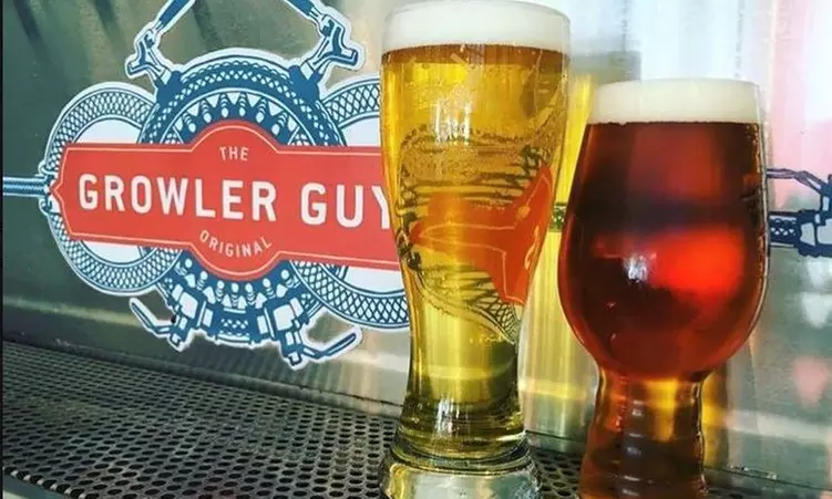 Beer Flight and Take-Home Souvenir Glass for One, Two, or Four at The Growler Guys - Richland (Up to 55% Off) - Primary Image