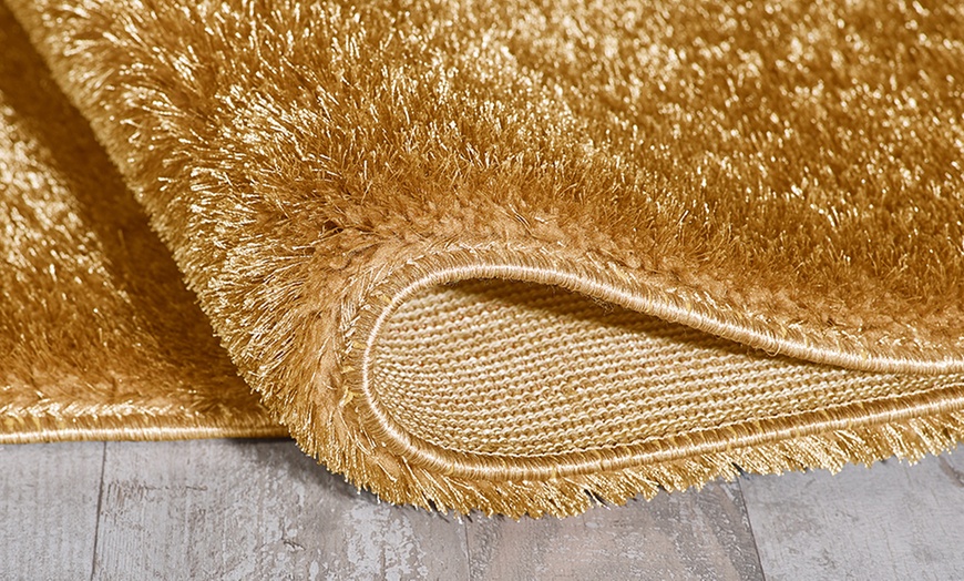 Image 25: Shimmer Soft Shiny Thick Shaggy Rug