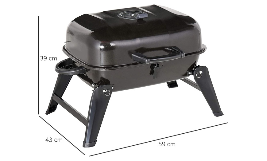 Image 3: Outsunny Tabletop BBQ Grill