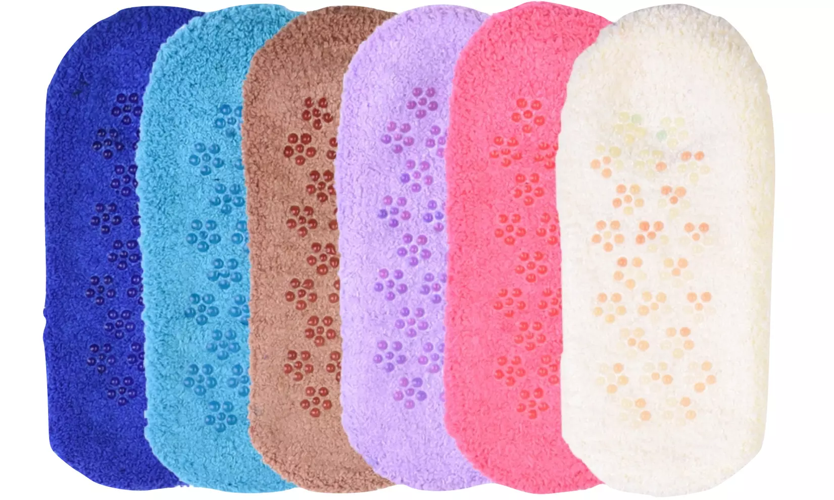 Women's Pastel Non-Skid Slipper Socks (6-Pairs) - Second Medium