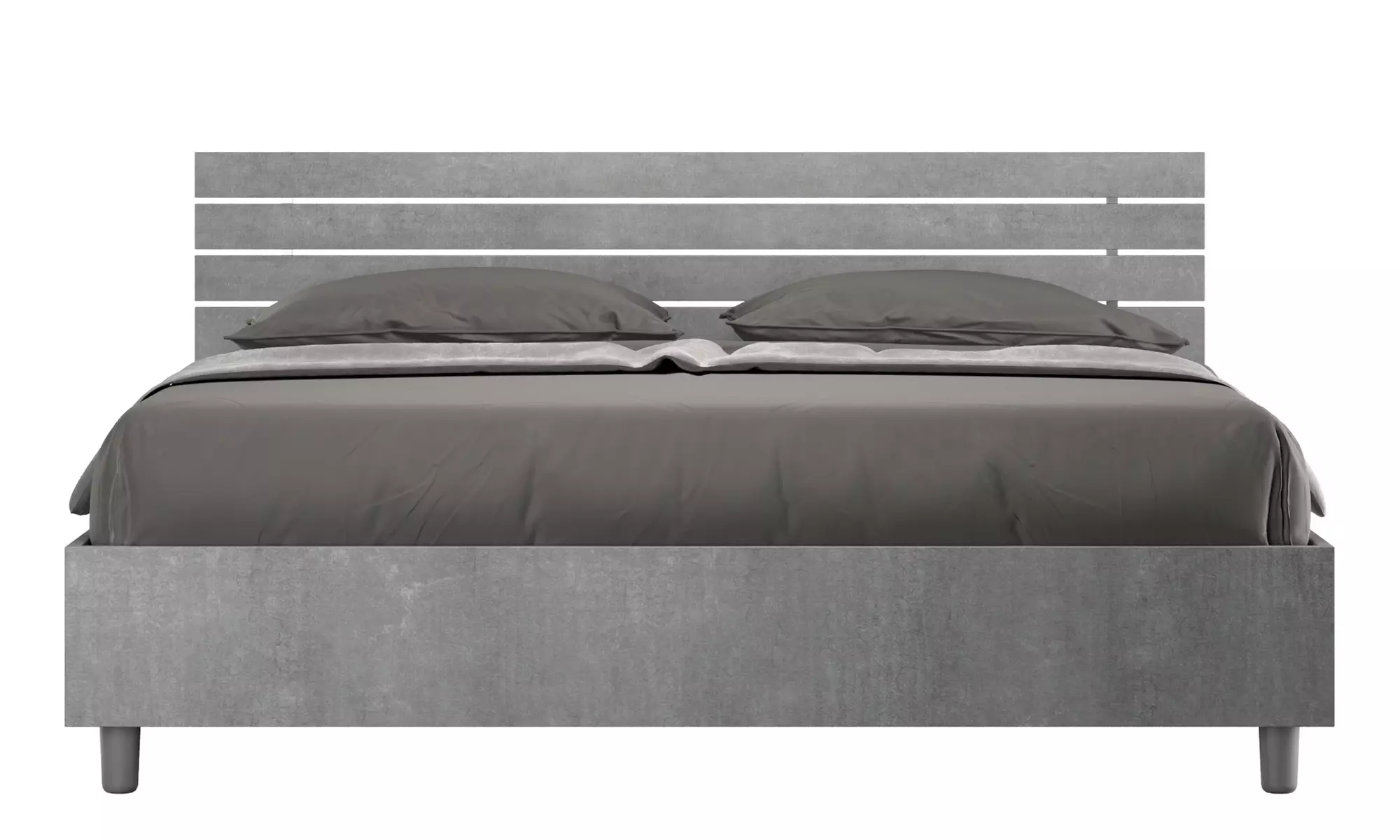 Lit double Ankel, avec tête de lit en mélamine