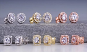 Crystal Zircon Stud Earrings