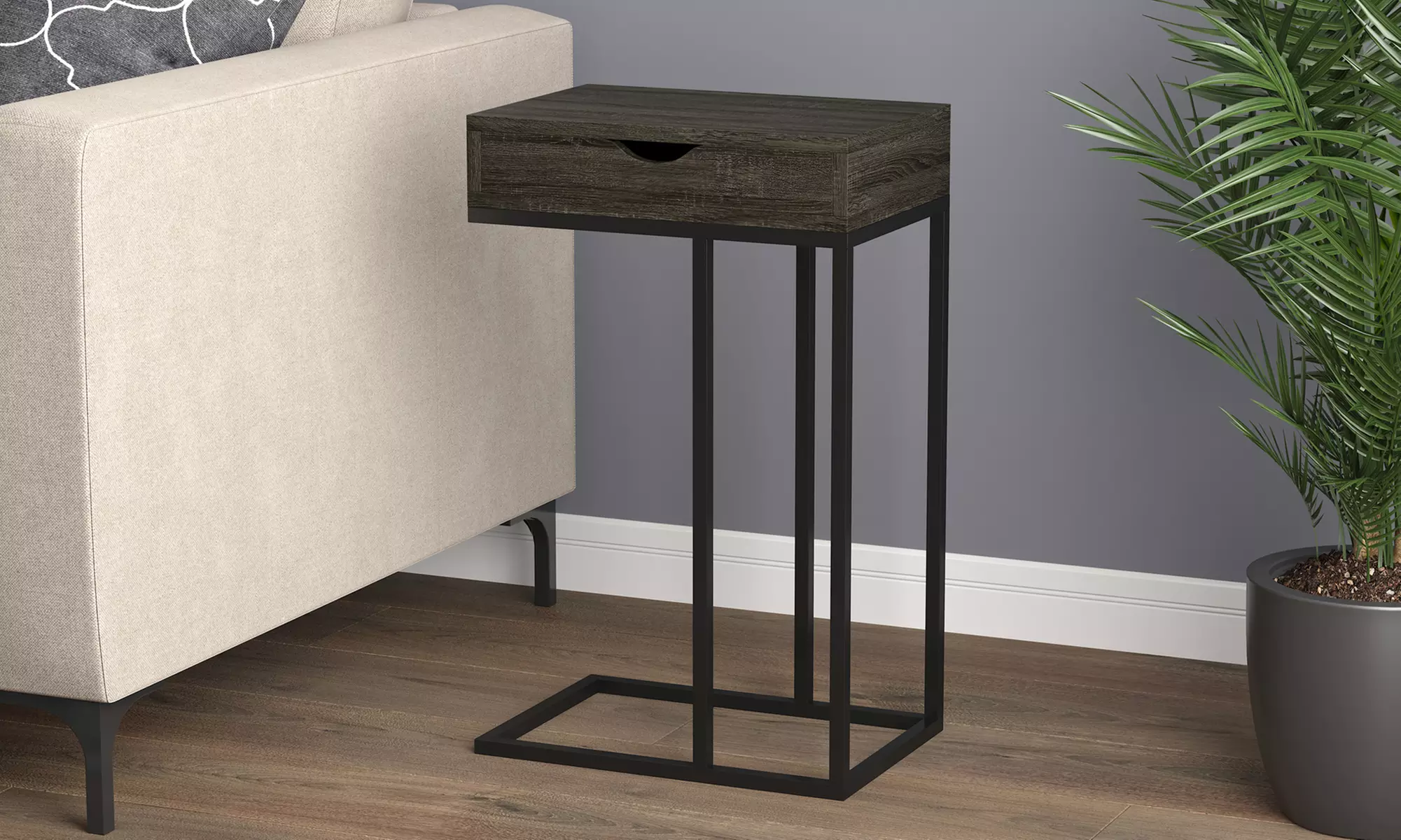 Modern End Table with Drawer  - Primary Image