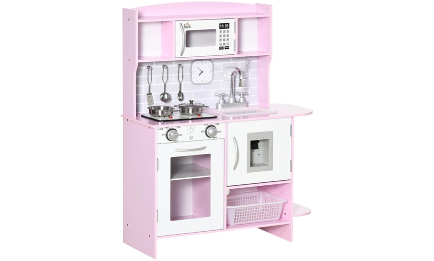 Image 21: HomCom Kids Kitchen Play Set