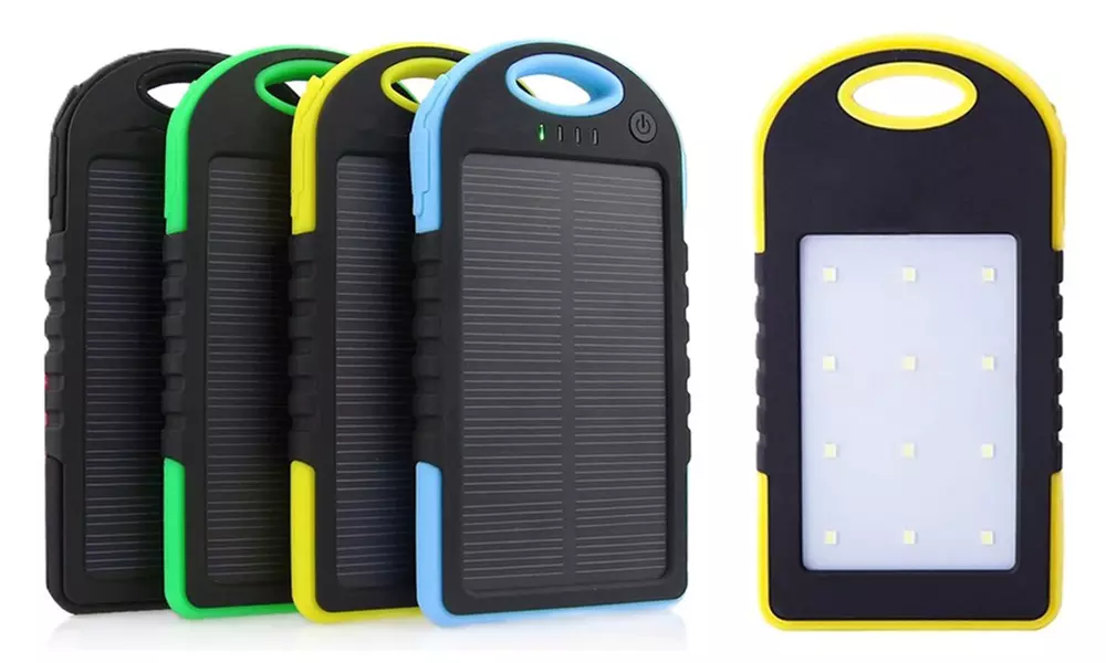 Banco de energía solar con función de carga dual con linterna integrada; Capacidad de 10000mAh - Primary Image