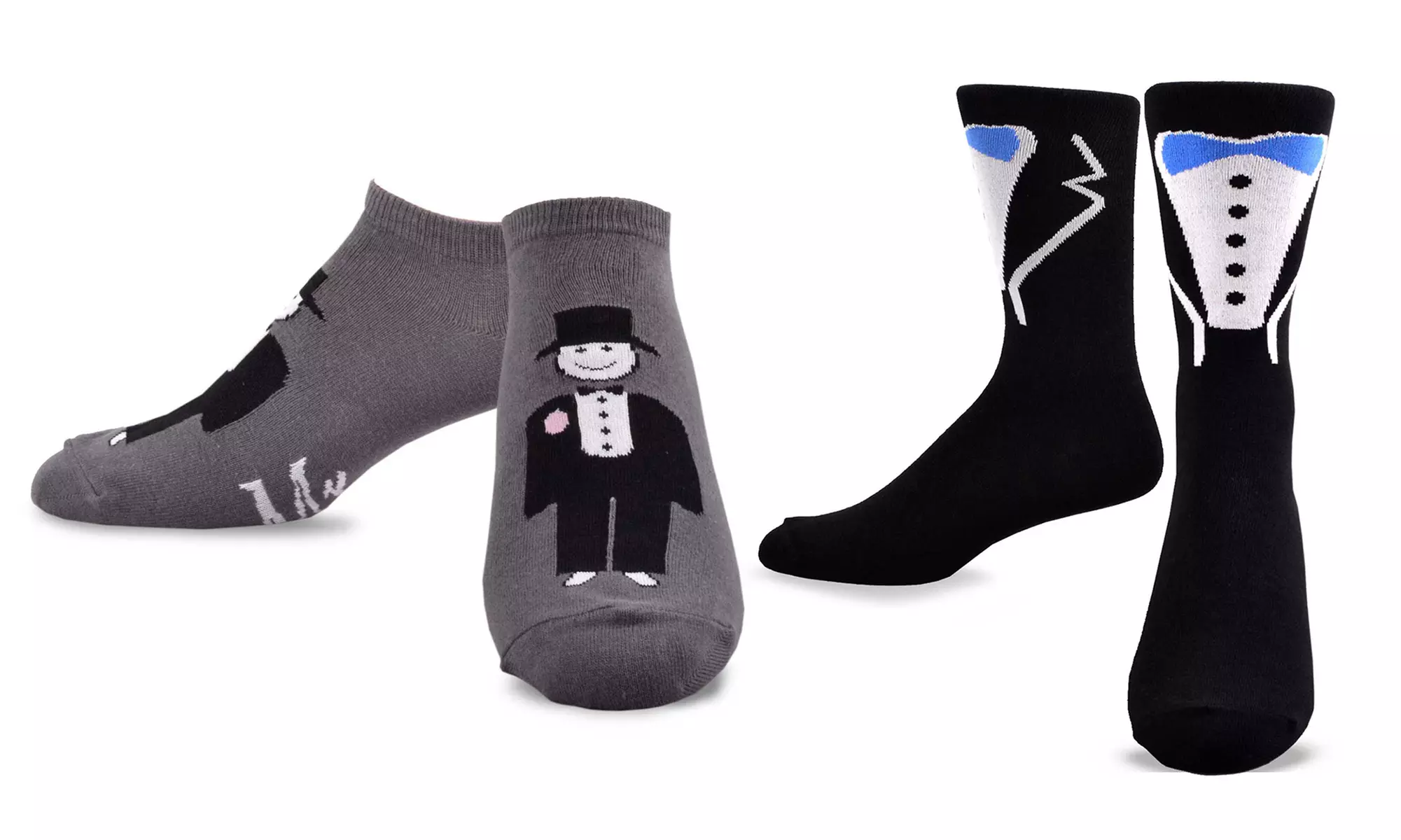 Men's Fun Groomsmen Wedding Socks (3- or 6-Pack) - Primary Image