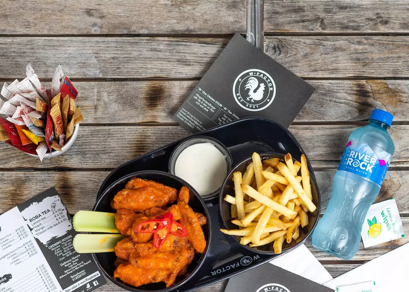 Any Burger or Wings with Any Side at Wings Factor Blanchardstown