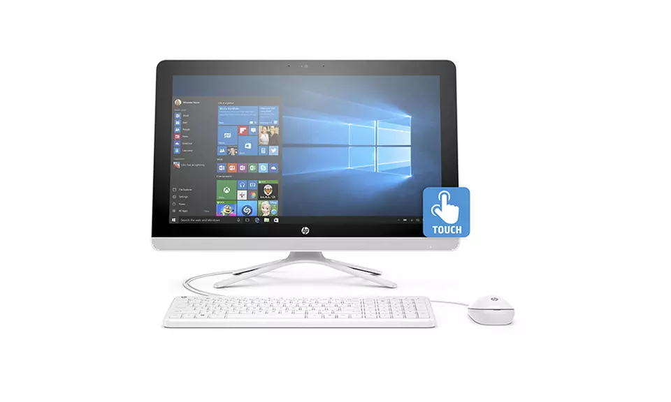 HP 22" All-in-One Touchscreen PC with AMD A6-7310 CPU, 8GB RAM, and 1TB Hard Drive (Manufacturer Refurbished) - Second Medium