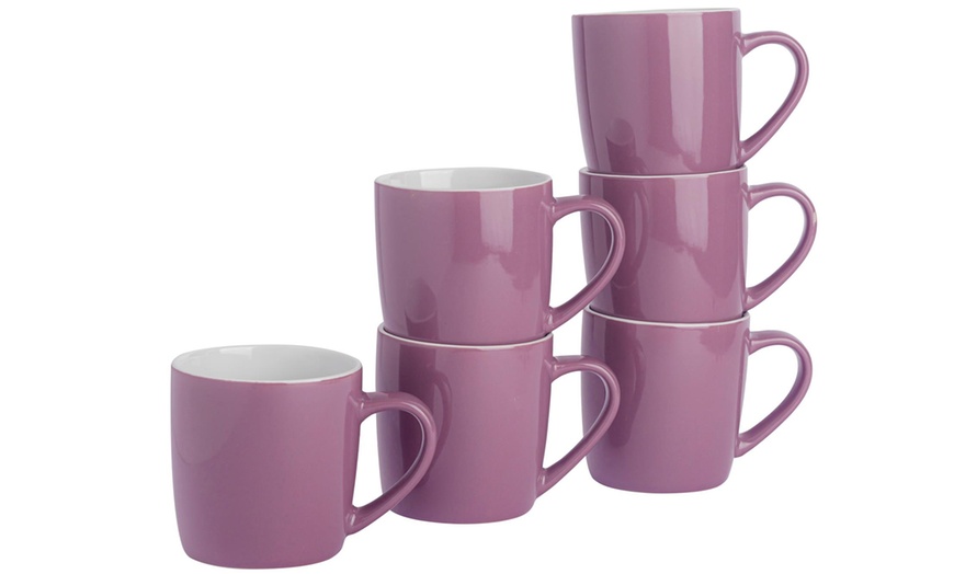 Image 24: Argon Tableware Pack of Six Coloured Coffee Mugs 350ml