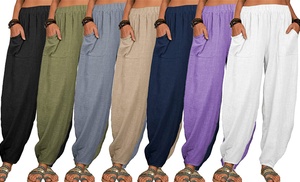 Women‘s Loose Casual Linen Harem Pants