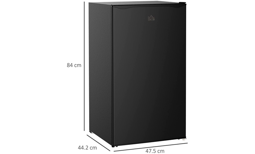 Image 14: HomCom 91L Freestanding Under-Counter Fridge with Chiller Box