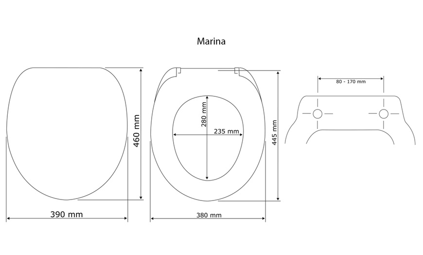 Image 28: Duroplast toiletbril met print