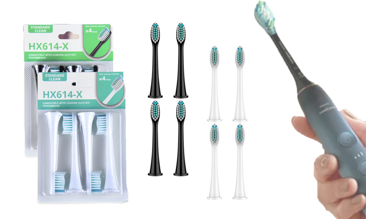 8x/16x/32x Zahnbürstenköpfe kompatibel mit Philips Sonicare P-HX3/6/9