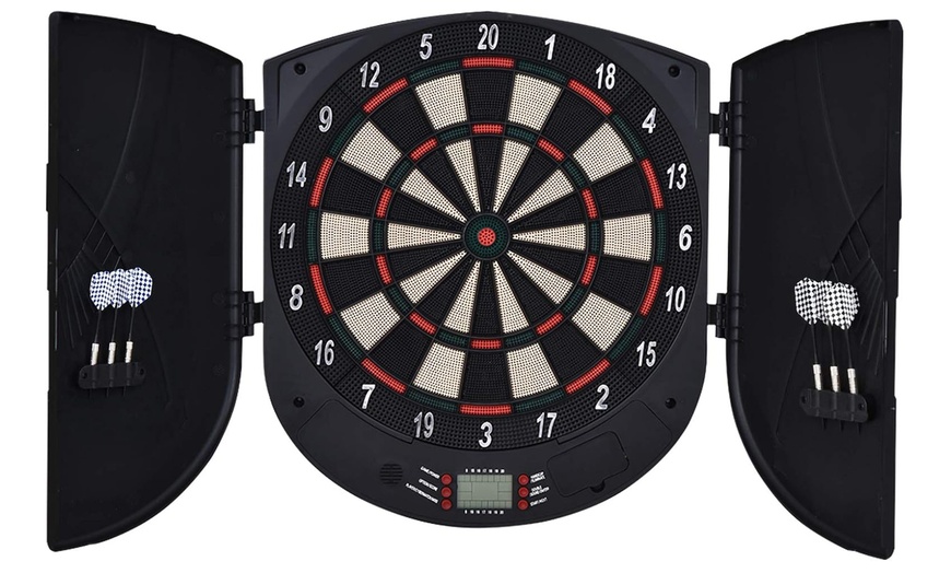 Image 5: HomCom Electronic Dartboard Set