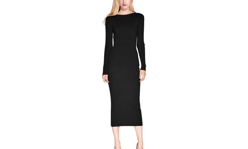 Image 3: Bodycon Sweater Dresses