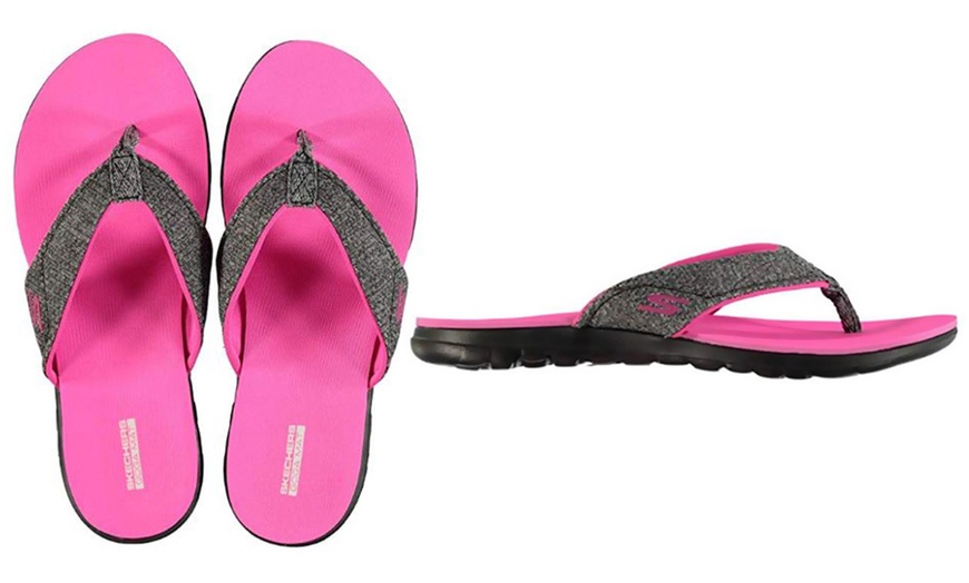 Image 1: Skechers Ultra GO Flip Flops
