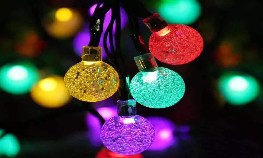 Solar-Lichterkette mit 20 LED-Leuchten