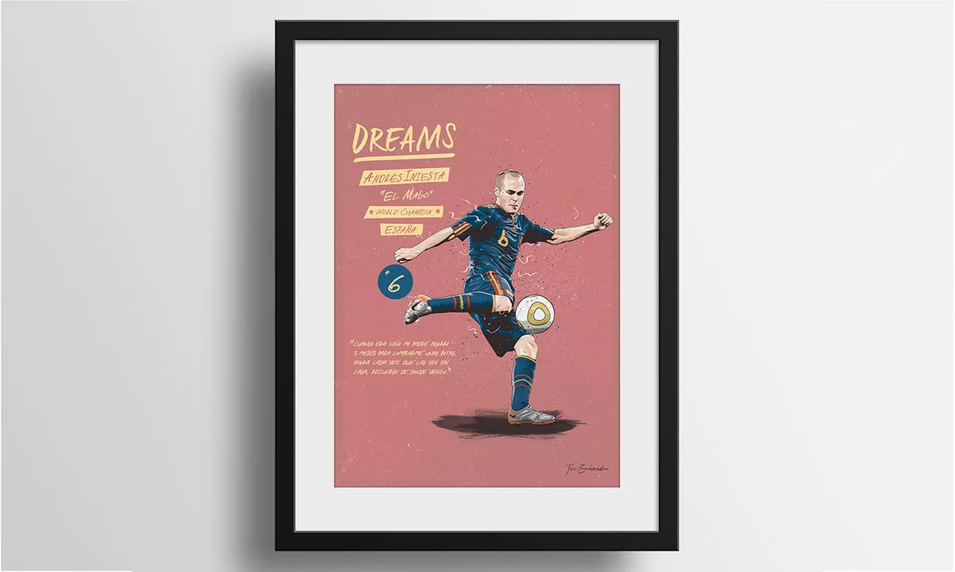 Cuadro con ilustración de fútbol