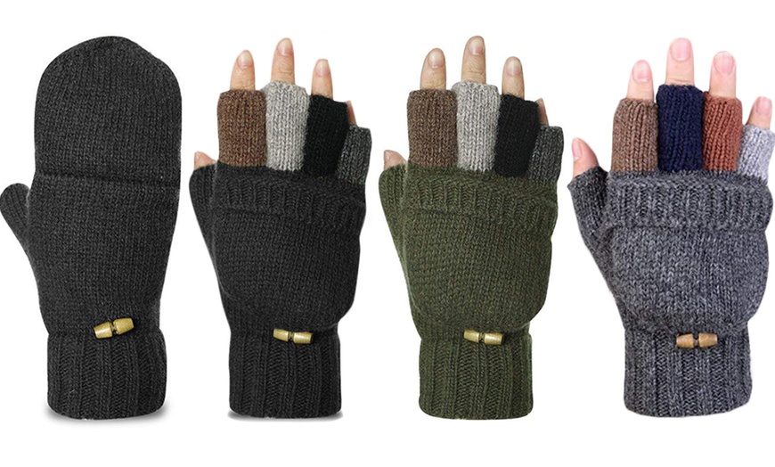 Image 1: Thermal Fingerless Gloves