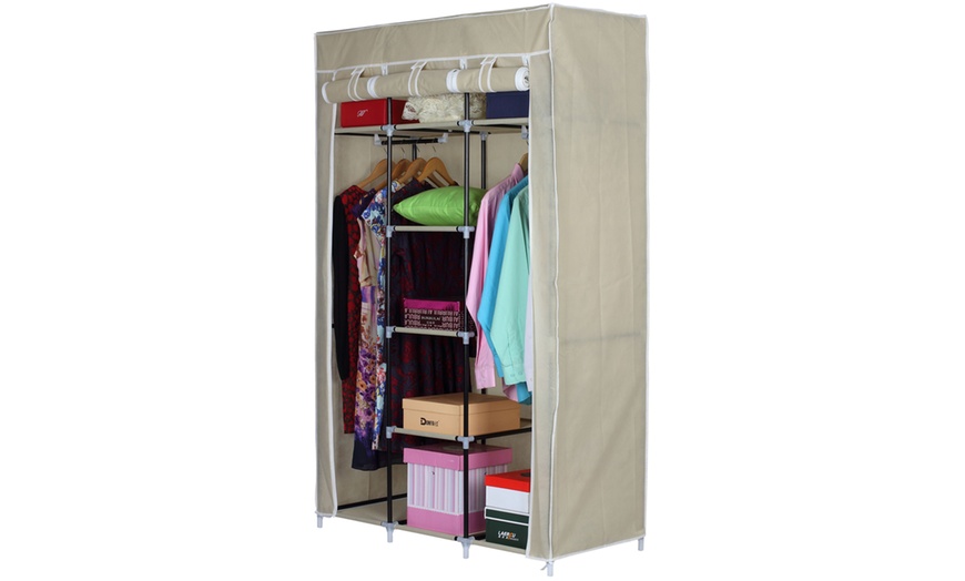 Image 21: Corner Canvas Wardrobe