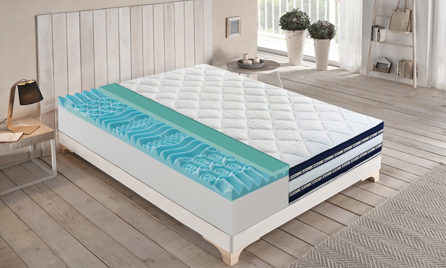 Materasso in memory gel a 13 zone