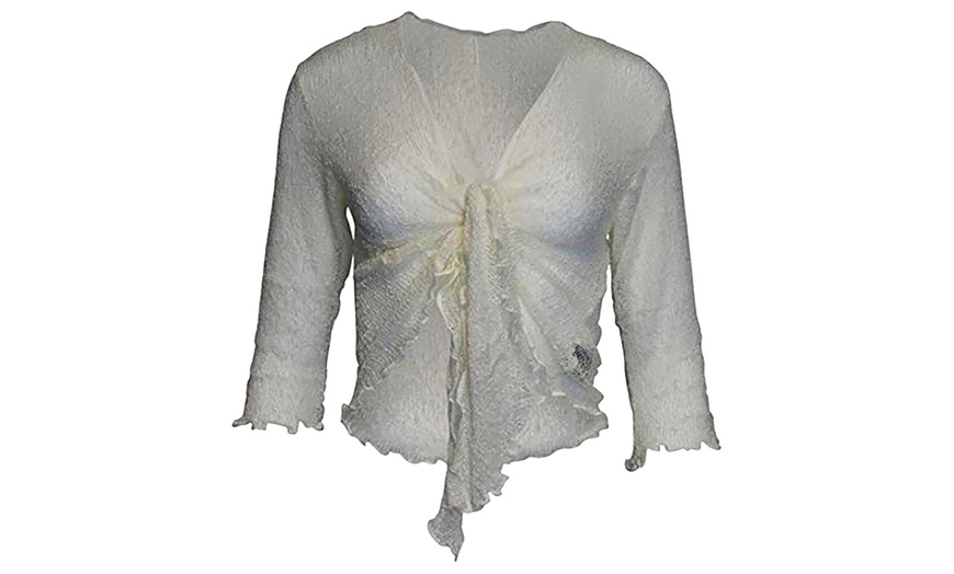 Image 14: Tie Front Lace Shrug