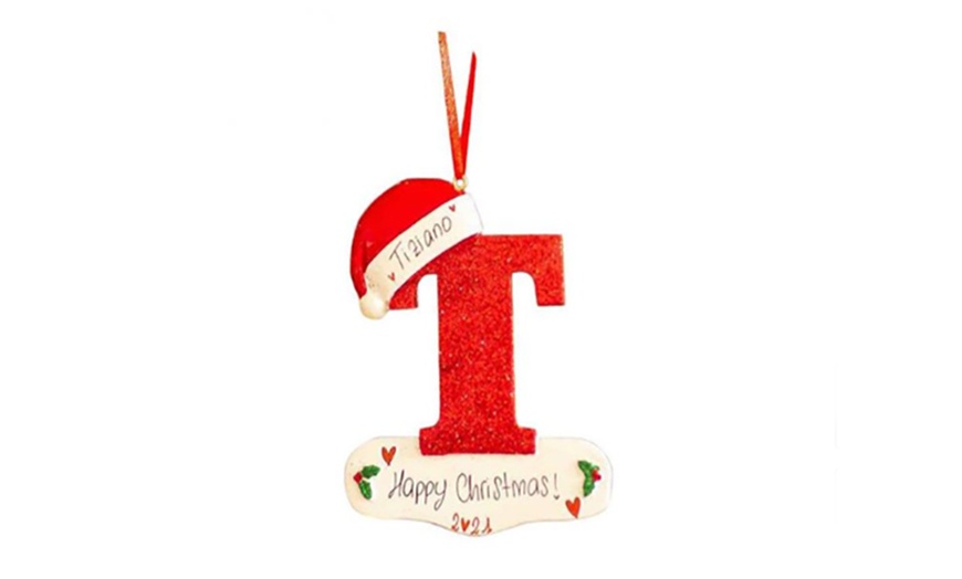 Image 22: Alphabet Initial Christmas Tree Letter Decoration
