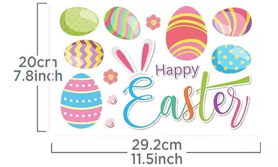 1 oder 2 Sets Fensteraufkleber mit Ostermotiven