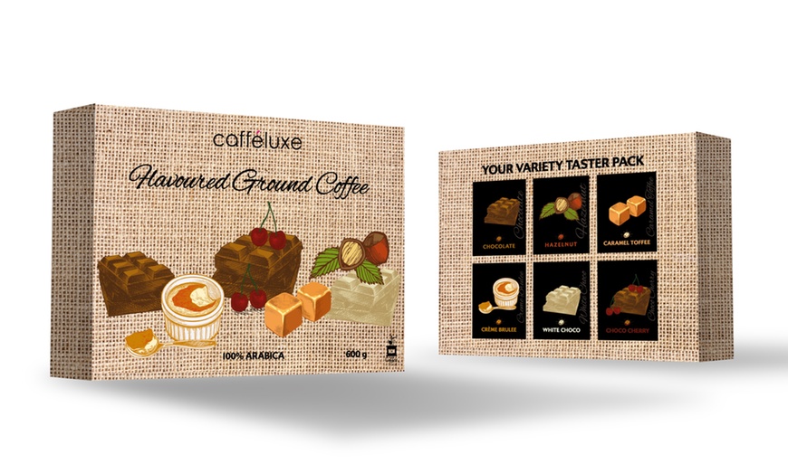 Image 9: Caffeluxe Six 100g bags Flavoured Ground Coffee Gift Set