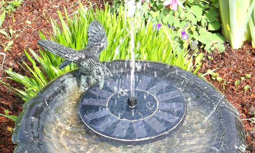 Image 4: 1x oder 2x Mini-Solar-Wasserbrunnen