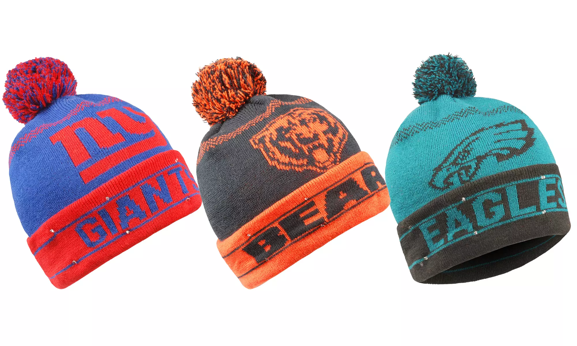 Forever Collectibles NFL Light Up LED Knit Winter Hat - Eagles or Giants - Primary Image