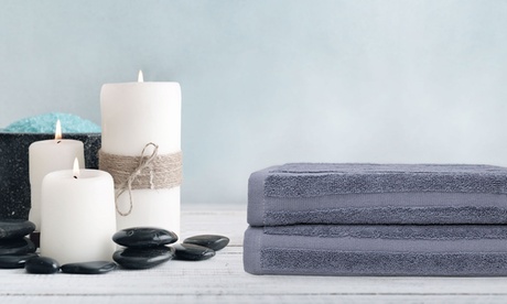 Set da 2 o 10 asciugamani Sally Jacquard, al 100% in spugna di cotone, disponibili in vari colori