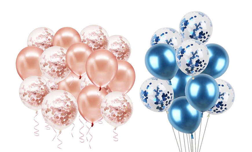 Image 9: Up to Four Packs of 20 Metallic and Confetti Balloons