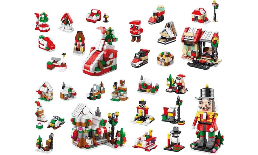 Image 5: Six in One Christmas Advent Calendar Building Blocks