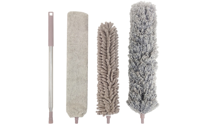 Image 2: Amos Telescopic 5-Piece Duster Set with Interchangeable Heads