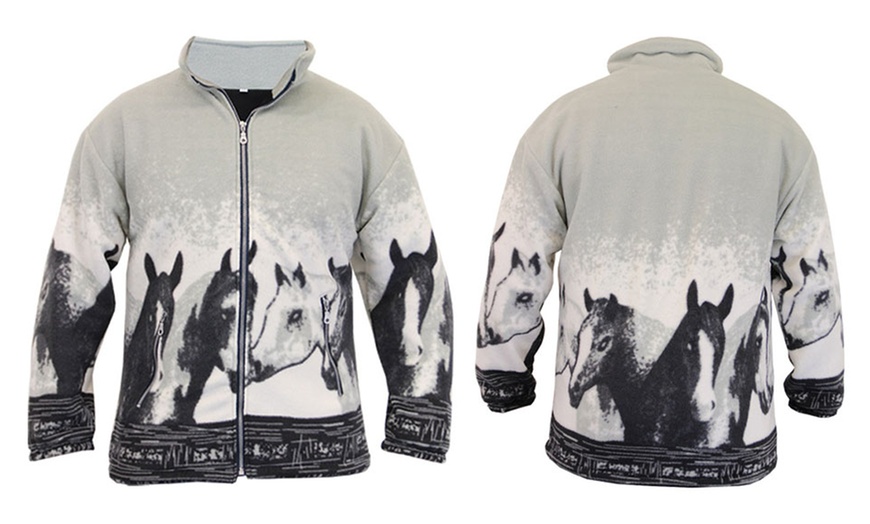 Image 4: Animal Fleece Printed Jacket