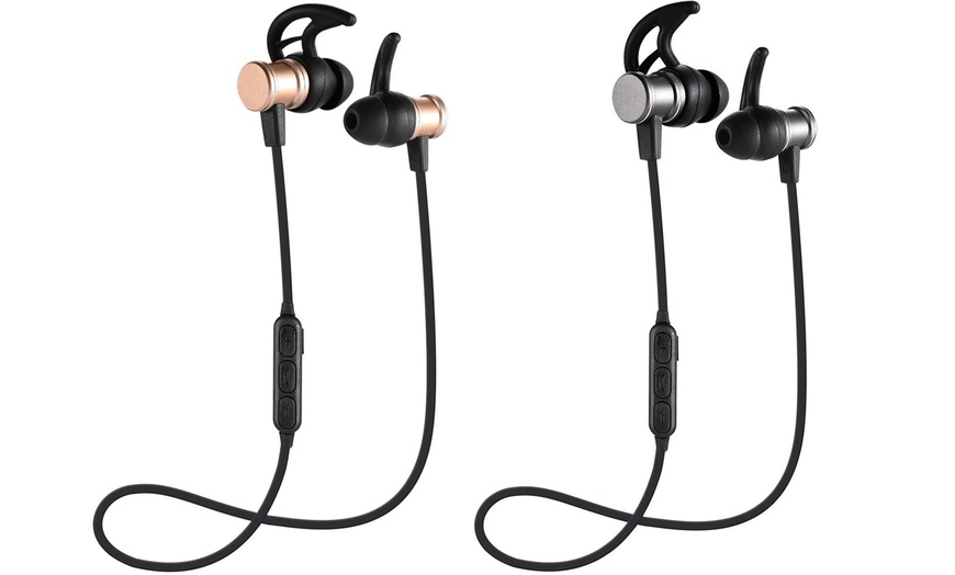 Image 8: Bluetooth Magnetic Earphones