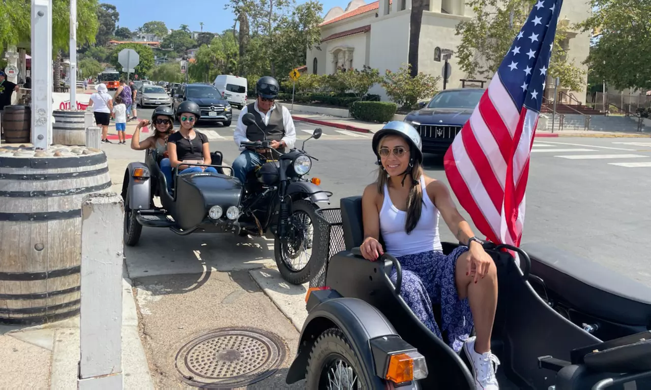 Discover San Diego Landmarks in Style for Two, Four, or Six with San Diego Sidecar Tours (Up To 46% Off) - Primary Image