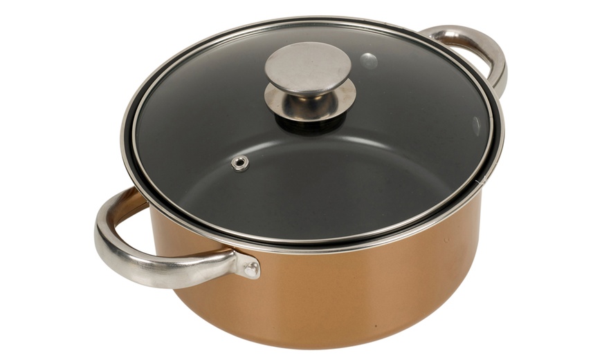 Image 4: Eight-Piece Non-Stick Copper Cookware Set