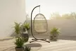 Luxury Garden Hanging Egg Chair with Plush Cushion and Headrest - Image 5