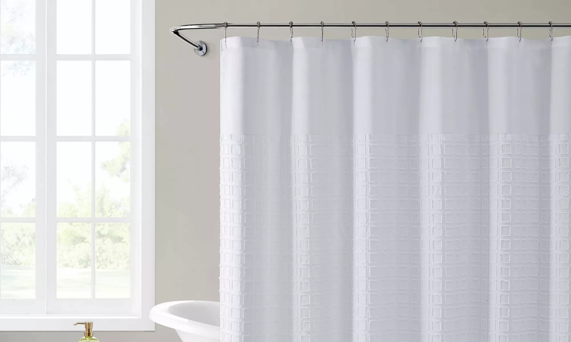 Clipped Technique Shower Curtain - Second Medium