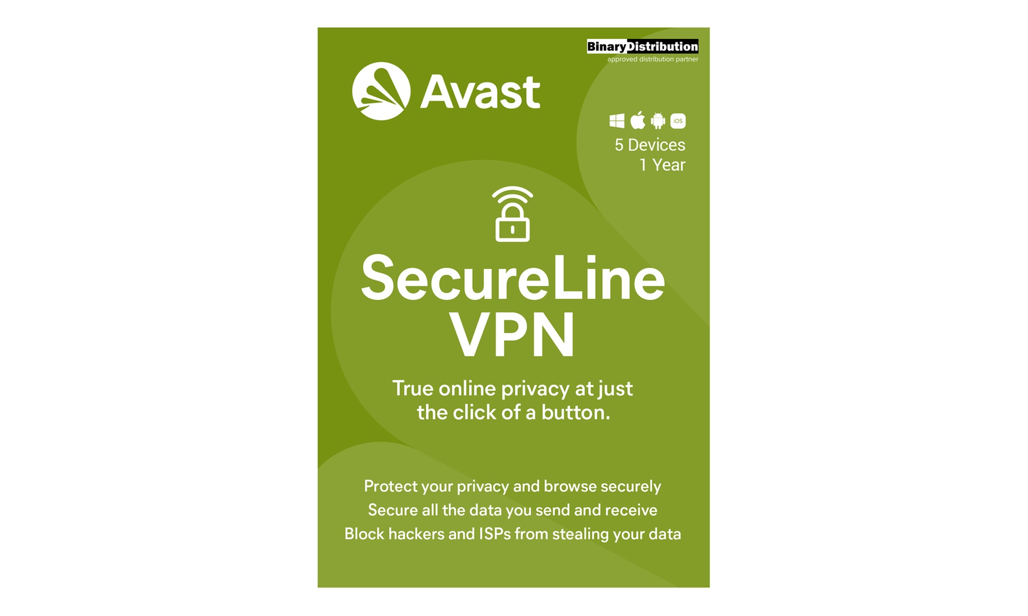AVAST Secureline VPN - 5 Devices for 1 or 2 Years