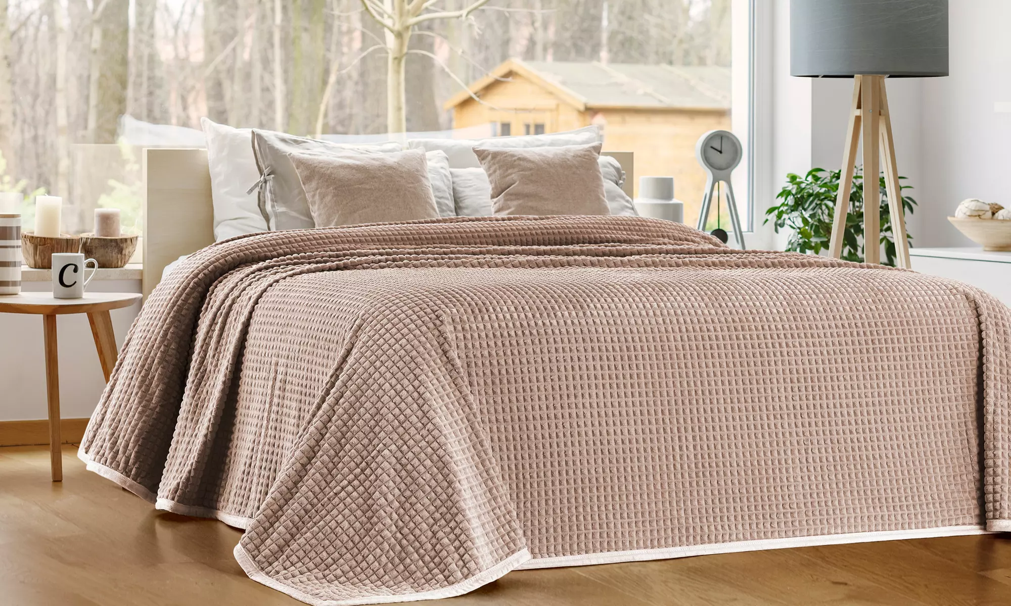 Flanell-Bettdecke mit „Schokolade“-Struktur