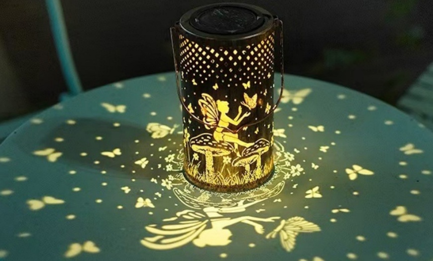 Image 11: Butterfly Solar Garden Lantern Decorative Outdoor Light