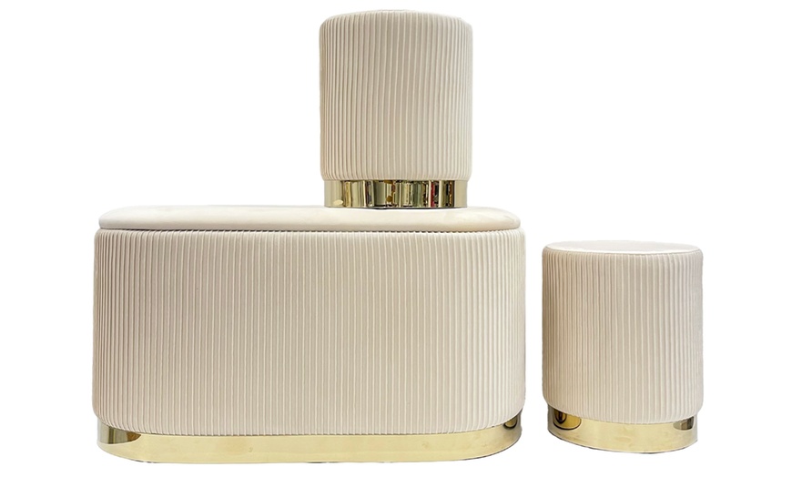 Image 2: Lot de 3 poufs modèle "Pouffi"