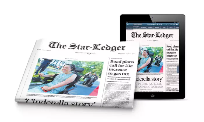 3 or 6 Months of Thursday — Sunday Home Delivery and 7-Day Digital Access from The Star-Ledger (Up to 57% Off) - Primary Image